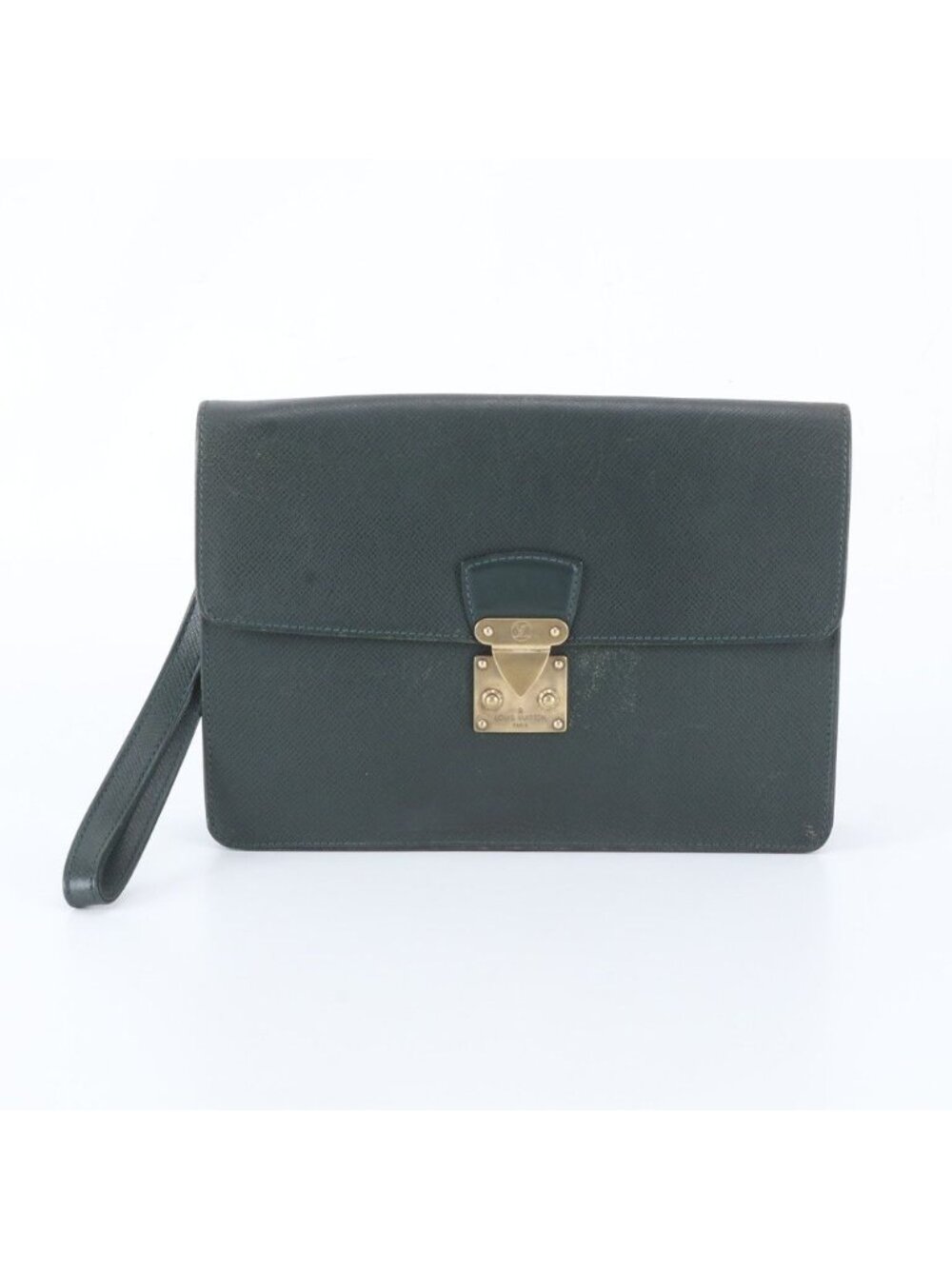 Louis Vuitton Taiga Pochette Clado Leather Clutch Pouch Business